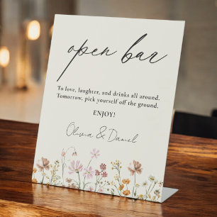 Expositor En L Boda del Wildflower Meadow Open Bar