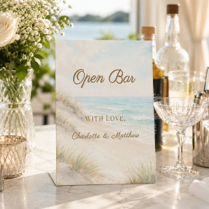 Expositor En L Boda en la costa con barra libre