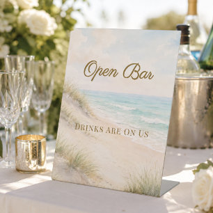 Expositor En L Boda en la costa con barra libre