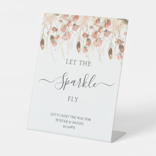 Expositor En L Boda floral acuarela seca boho