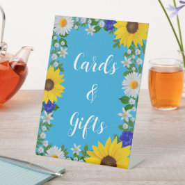 Expositor En L Boda floral azul cielo de verano