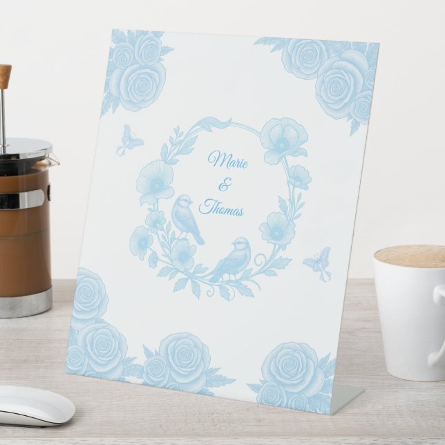 Expositor En L Boda floral azul romántico (In Situ)