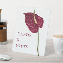 Boda floral de Anthurium con acuarela minimalista