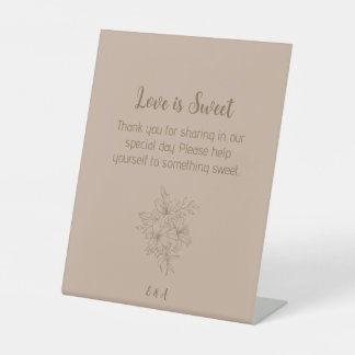 Expositor En L Boda floral elegante en beige