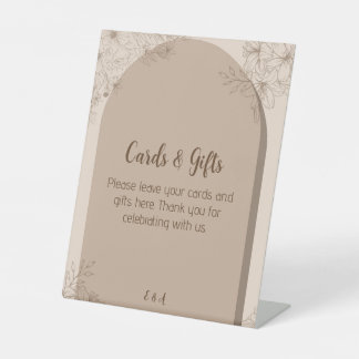 Expositor En L Boda floral elegante en beige
