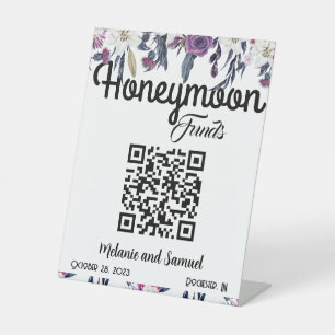 Expositor En L Boda floral gótica de fondos de luna de miel QR Co