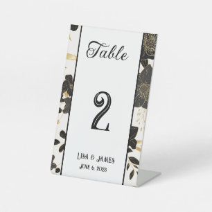 Expositor En L Boda floral Número de tabla Tarjeta Rótulo peatona
