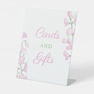Expositor En L Boda Floral Rosa bonito Tarjetas De Ducha Y Regalo