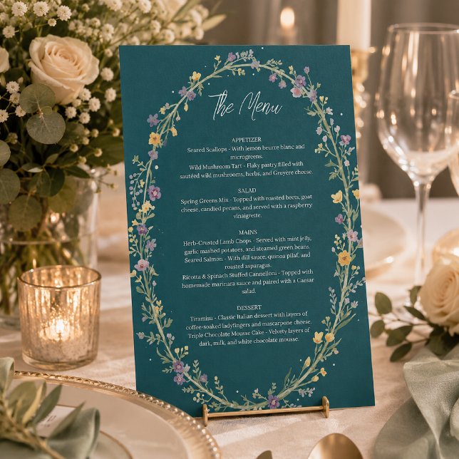 Expositor En L Boda Floral Verde Azul  (Subido por el creador)