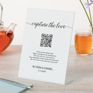 Expositor En L Boda Fotos compartir código QR Capturar el amor