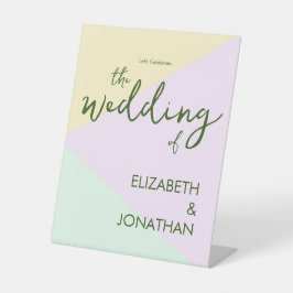 Expositor En L Boda geométrico Pastel silenciado