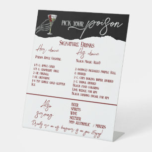 Expositor En L Boda gótico Signature Bebe Rótulo Bar gratis