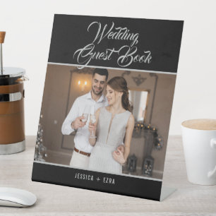 Expositor En L Boda librito de libro de invitados foto elegante p