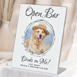 Expositor En L Boda mascota Perro Bar abierto Personalizado Foto
