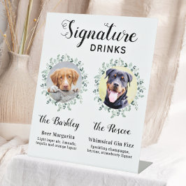 Expositor En L Boda mascota Perro Firma Bebe Personalizado 2 Foto