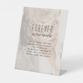 Expositor En L Boda Memorial Foto Rótulo Pedestal