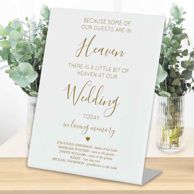 Expositor En L Boda Memorial Gold Personalizado Poema Heaven (Subido por el creador)