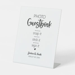 Expositor En L Boda Minimalista moderno foto Rótulo de libros de 
