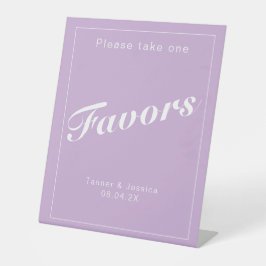 Expositor En L Boda Minimalista moderno suave morado y blanco