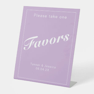 Expositor En L Boda Minimalista moderno suave morado y blanco