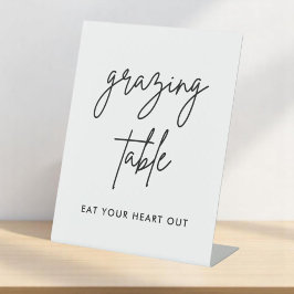 Expositor En L Boda minimalista Rótulo de la mesa de manchado de 