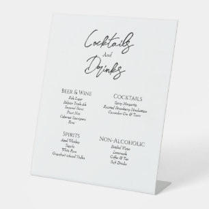 Expositor En L Boda Minimalista sencillo Rótulo bar bebidas