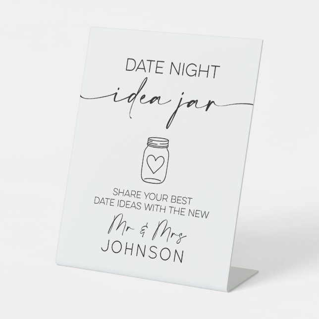 Expositor En L Boda mínimo de Idea Jar (Anverso)