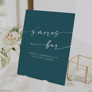 Expositor En L Boda Moderna Boho Chic Azul Teal Smores