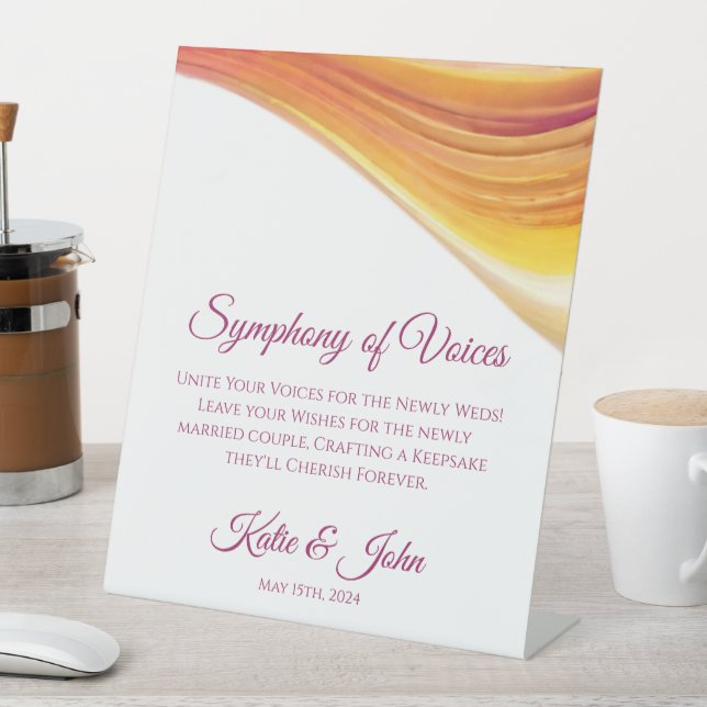 Expositor En L Boda moderno libro de visitas Rótulo-Naranja rosa  (In Situ)