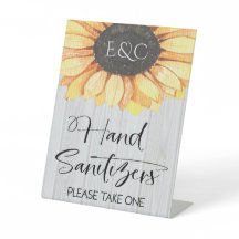 Boda monograma floral de girasol ruso