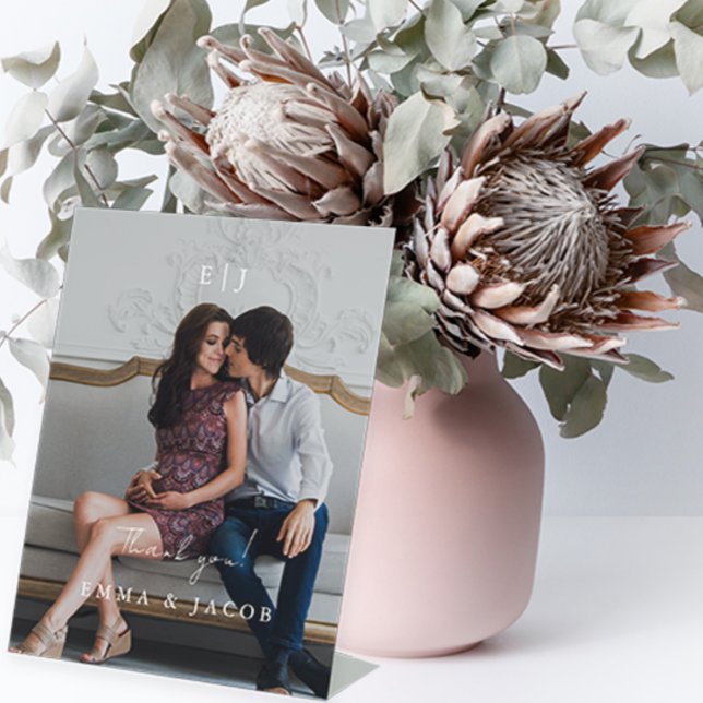 Expositor En L Boda Monograma Gracias Foto (Subido por el creador)