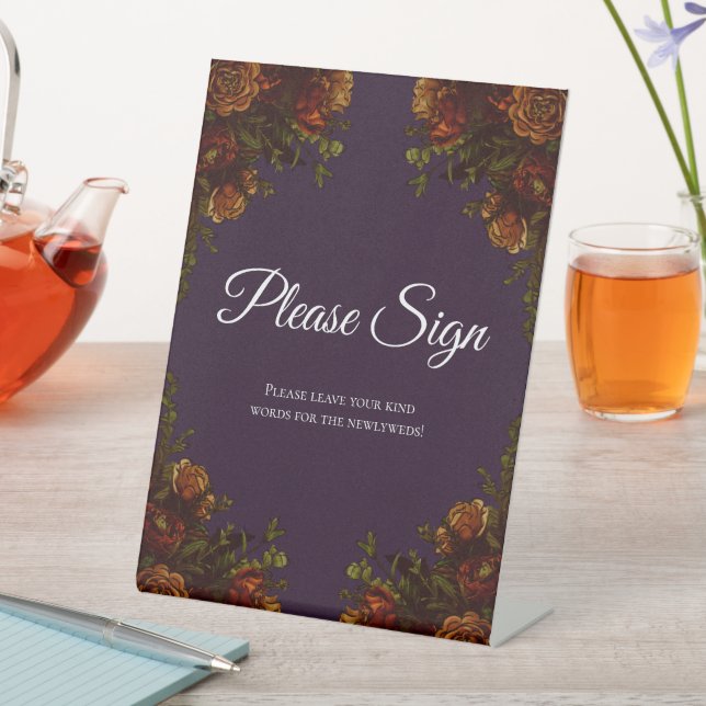 Expositor En L Boda Naranja Rústico Púrpura Elegante Gótico (In Situ)