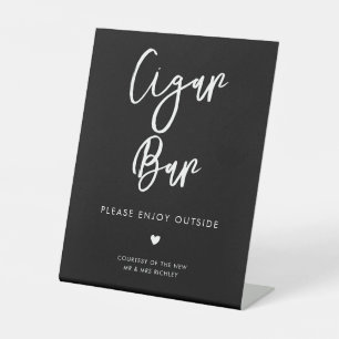 Expositor En L Boda negro contemporáneo Cigar Bar