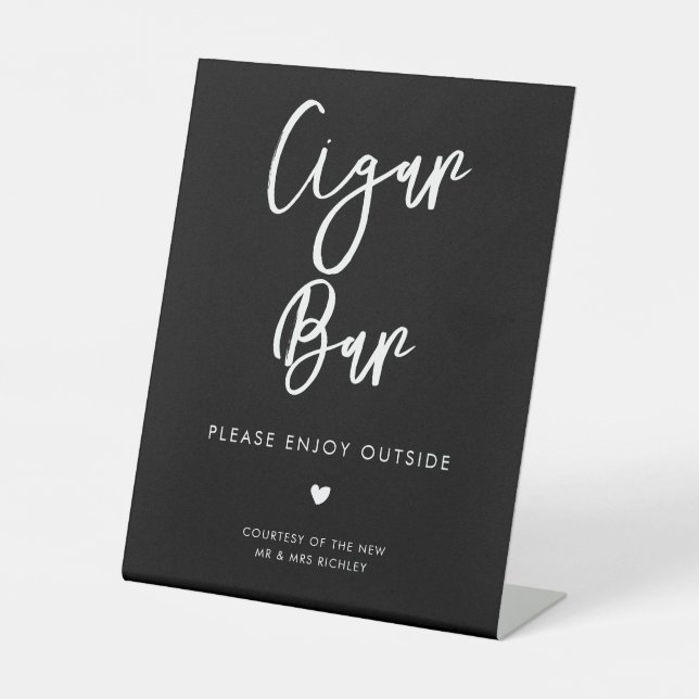 Expositor En L Boda negro contemporáneo Cigar Bar (Anverso)