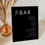 Expositor En L Boda negro minimalista de bebidas Menú Rótulo<br><div class="desc">Boda negro minimalista Menú Bar Bebidas,  Minimalista Boda Moderno Menú Menú Menú Menú Menú Menú Menú Menú,  Borracho Enamorado,  Boda Alcohólico Menú</div>
