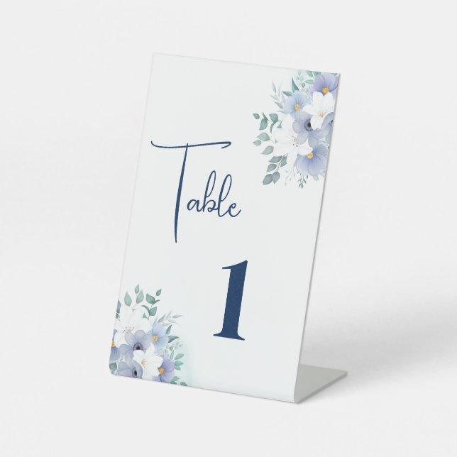 Expositor En L Boda Número de tabla Tarjeta Rótulo Pedestal (Anverso)