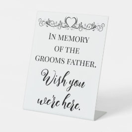 Expositor En L Boda personalizada en memoria de desearía que estu