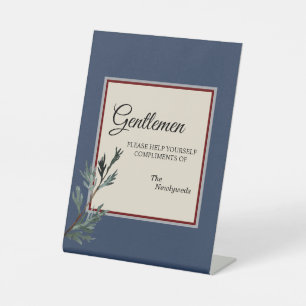 Expositor En L Boda Pine Blue Winter Boda Caballeros Baño