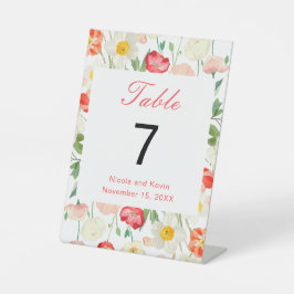 Expositor En L Boda Primaria Tulips y Daffodils