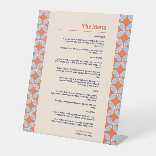 Expositor En L Boda retro de mediados del siglo (Anverso)