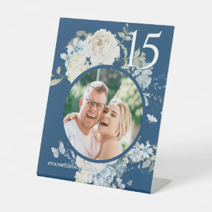 Expositor En L Boda romántico con flores azules