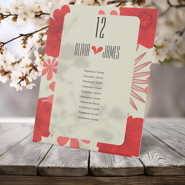 Expositor En L Boda Romántico de Floral Roja (Subido por el creador)
