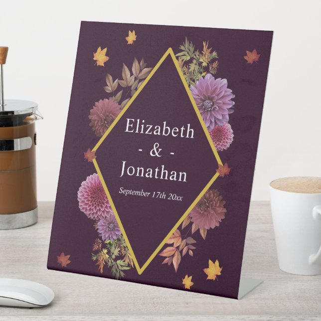 Expositor En L Boda romántico de otoño en Dahlia (In Situ)