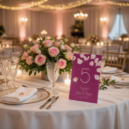 Expositor En L Boda Romántico de Petales Rosados
