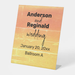 Expositor En L Boda Rústico Casual Yellow Peach