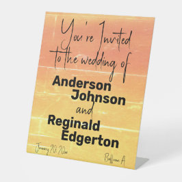 Expositor En L Boda Rústico Casual Yellow Peach