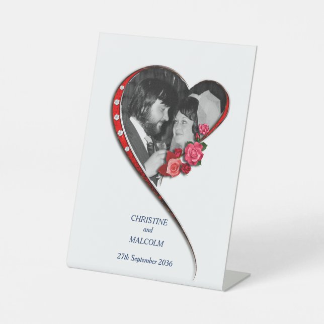 Expositor En L Boda Swirling Heart (Anverso)