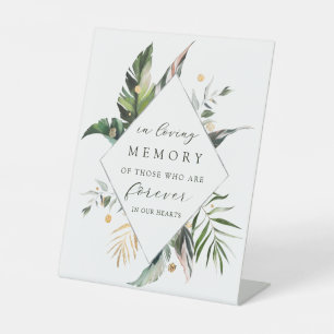 Expositor En L Boda Verde Foliage Tropical En Memoria Amante
