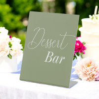 Boda Verde Sage del bar del postre