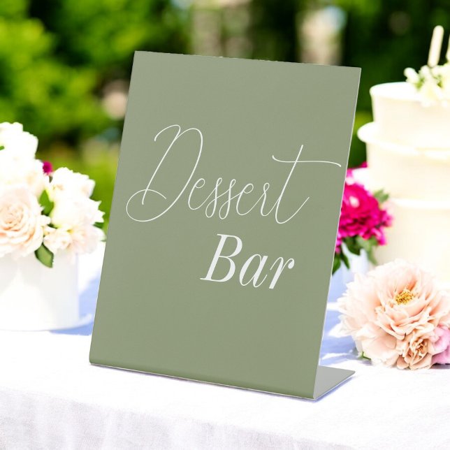 Expositor En L Boda Verde Sage del bar del postre (Subido por el creador)